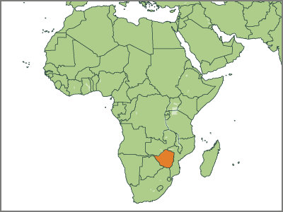 Map Africa Zimbabwe 