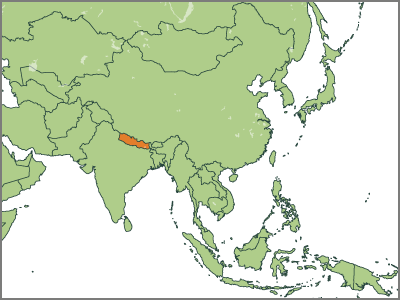 Map Of Nepal In Asia Map-Asia-Nepal | Wrm In English