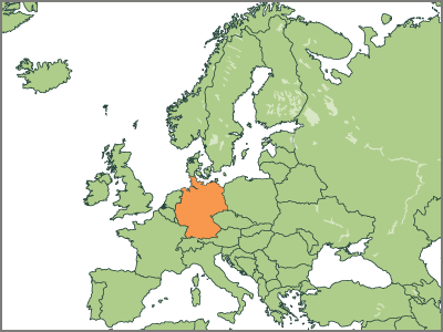 Map Europe Germany Wrm In English