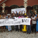 Women say, “We want our lands back!”